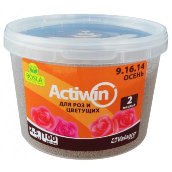 Комплексное минеральное удобрение для роз Actiwin (Активин), 2.5кг, NPK 9.16.14+ME, Осень, 2 мес. Комплексное минеральное удобрение для роз Actiwin (Активин), 2.5кг, NPK 9.16.14+ME, Осень, 2 мес.